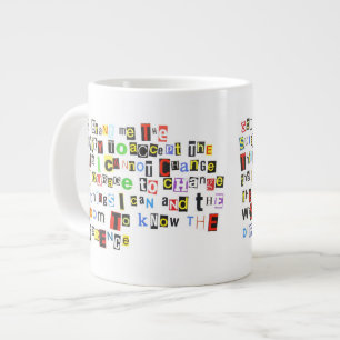 Grande Tasse Sérénité Prière Ransom Style de note