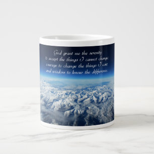 Grande Tasse Serenity Prayer & Mountains Mug