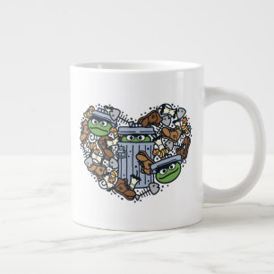 Grande Tasse Sésame Sésame   Oscar the Grouch Doodle Heart