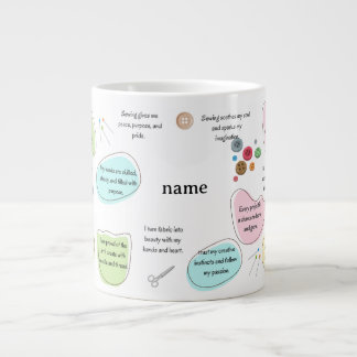 Grande Tasse Sewing Affirmations for Crafters | Sewing Quotes