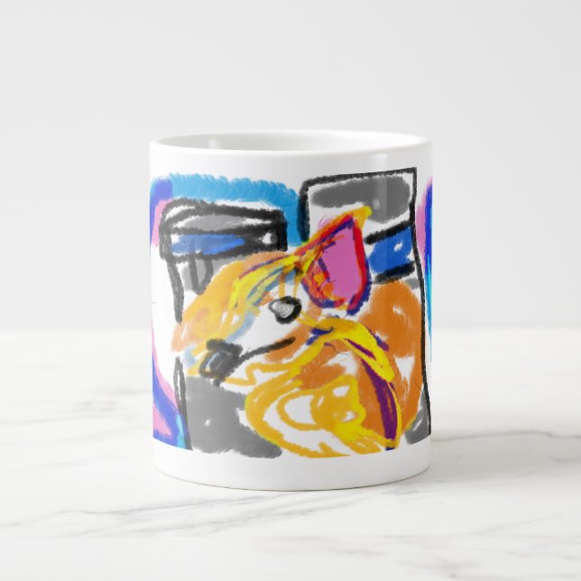 Grande Tasse Shiba Inu dans la ville (Devant)