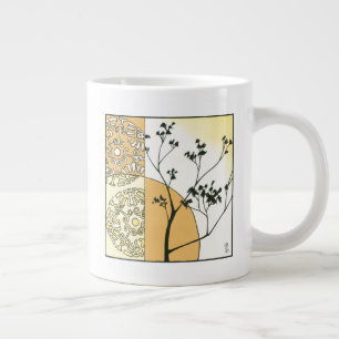 Grande Tasse Silhouette de l'arbre écarlate par Megan Meagher