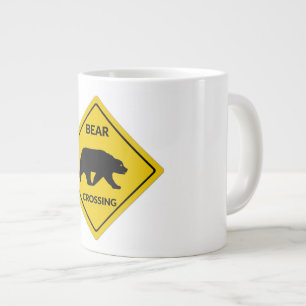 Grande Tasse Silhouette d'ours de l'enseigne de passage d'ours 