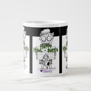 Grande Tasse Simple Éffrayant Halloween Famille Happy Howl-owee