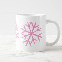 Simple flocon de neige dessiné à la main blanc ros