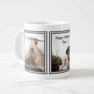 Grande Tasse Simple moderne 3 Photo Fête des pères heureuse