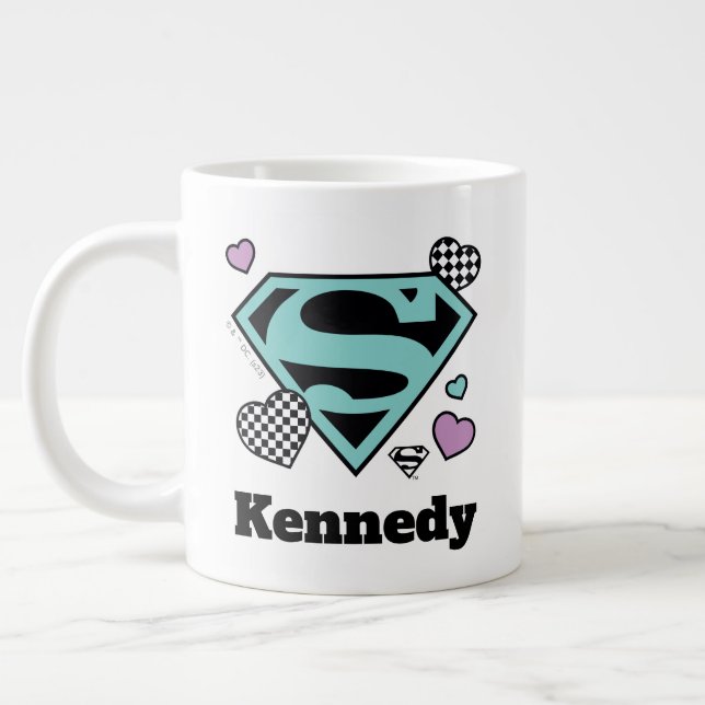 Grande Tasse Skater Girl Supergirl Coeurs S-Shield (Gauche)