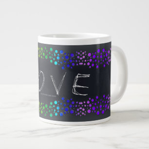 Grande Tasse SlipperyJoe amour bulles rouge orange jaune vert c