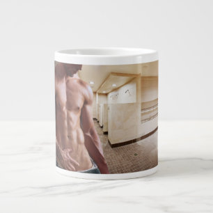 Grande Tasse SlipperyJoe cheminée homme musclé six pack abs