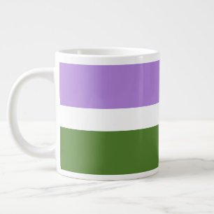 Grande Tasse SlipperyJoe's Genderqueer Pride Couleurs du drapea