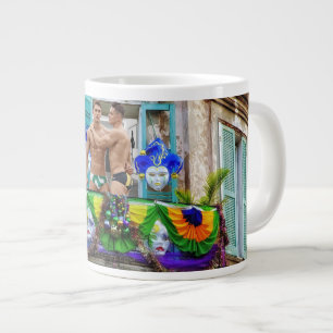 Grande Tasse SlipperyJoe's Mardi Gras masques perles décoration