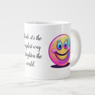 Grande Tasse Smile - Upliffing Mug avec citation et visage heur
