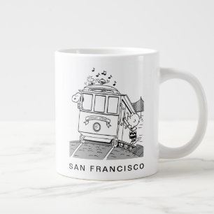 Grande Tasse Snoopy, Woodstock & Charlie Brown sur un chariot