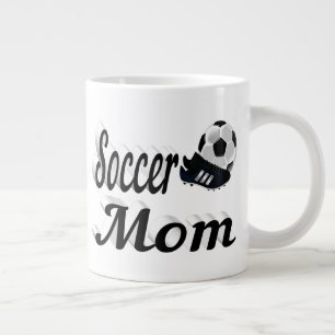 Grande Tasse Soccer Maman mi-texte Giant Coffee Mug