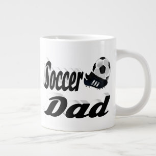 Grande Tasse Soccer Papa demi-texte Géant Café Mug
