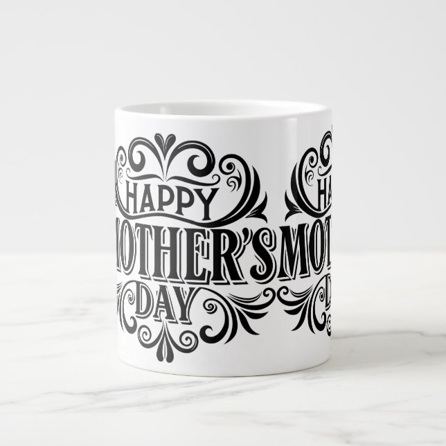 Grande Tasse Souhaitez à maman un jour heureux (Devant)