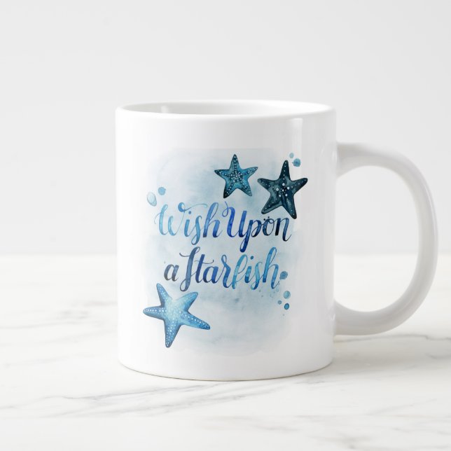 Grande Tasse Souhaitez-vous une étoile de mer (Droite)