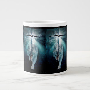 Grande Tasse Soupe Jumbo Wolf & Bald Eagle ou Mug Café