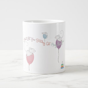 Grande Tasse Souris d'anniversaire flottant sur les ballons Jum