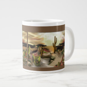 Grande Tasse Southwest Desert Sunrise Abstrait Art