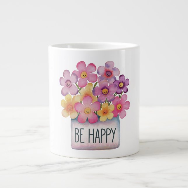 Grande Tasse Soyez heureux (Devant)