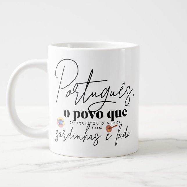 Grande Tasse Spécialité Mug portugais o povo que conquistou (Gauche)