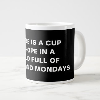 Grande Tasse Specialty Minimalist Funny Coffee Quote Mug