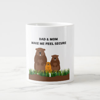 Grande Tasse Specialty Mug : Dad & Mom make me feel secured.