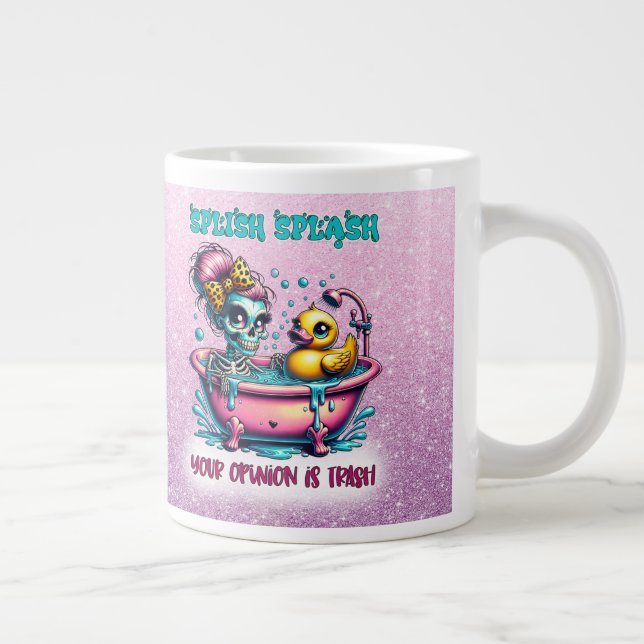 Grande Tasse Splish Splash Funny Skeleton Maman (Droite)