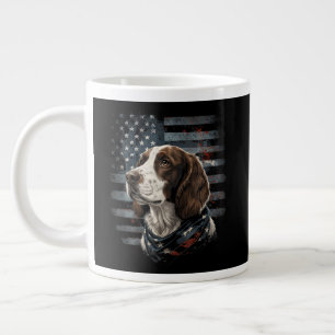 Grande Tasse Springer Spaniel Chien Drapeau Américain