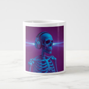 Grande Tasse Squelette de musique qui ne meurt jamais