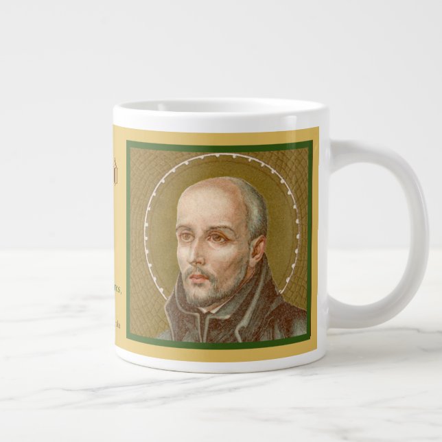 Grande Tasse St Ignatius Loyola (JM 27; Citation) Mug de café g (Droite)