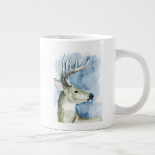 Grande Tasse Stag errant - Aquarelle