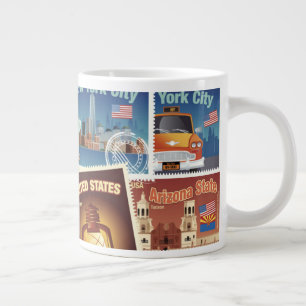 Grande Tasse Stampes de potage américaines