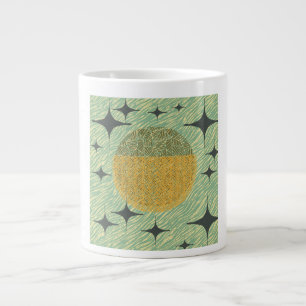 Grande Tasse Starburst du milieu du siècle conception géométriq