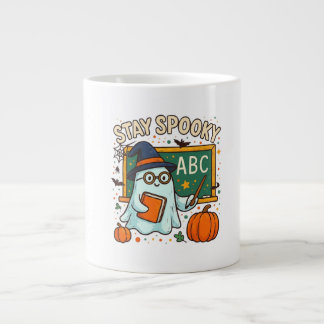 Grande Tasse Stay Spooky Ghost Teacher Mug for Halloween
