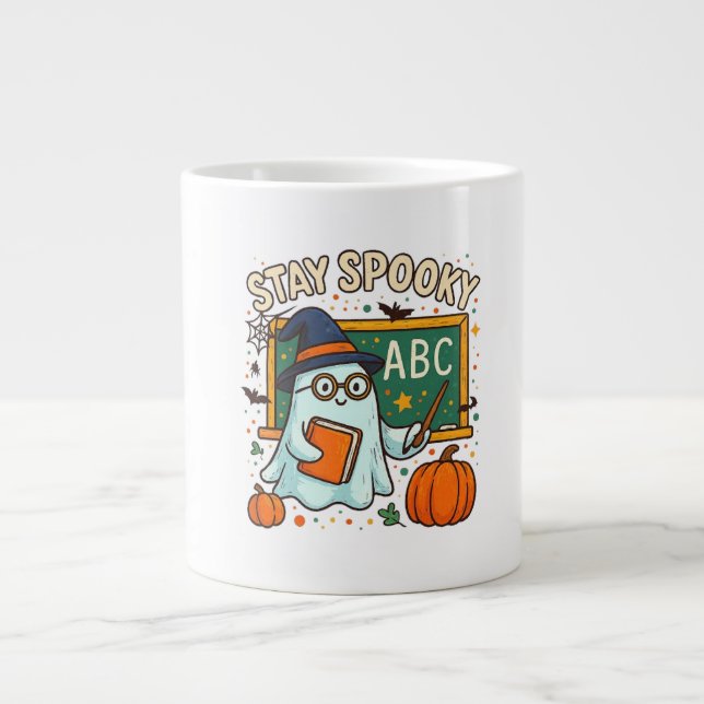 Grande Tasse Stay Spooky Ghost Teacher Mug for Halloween (Devant)
