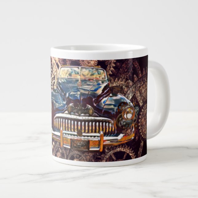 Grande Tasse Steampunk Antique Buick Mug (Devant droit)