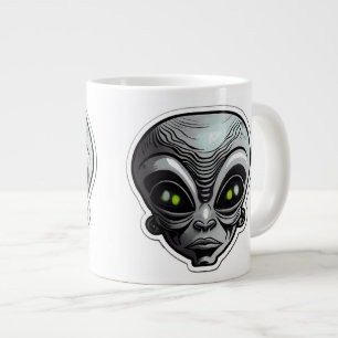Grande Tasse Sticker Alien Art Jumbo Mug