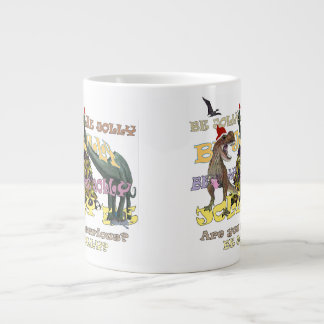 Grande Tasse Stressed-out  Dinosaur Christmas