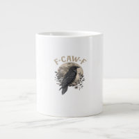 Style graphique drôle de corbeau disant F Caw F