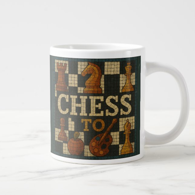 Grande Tasse style mosaïque d'échecs, (Droite)