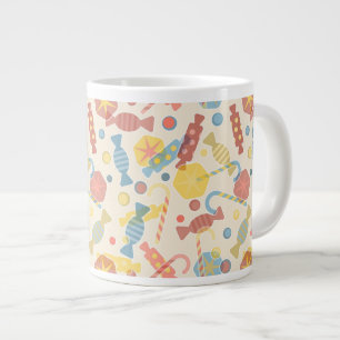 Grande Tasse Sucres Et Motif De Bonbons