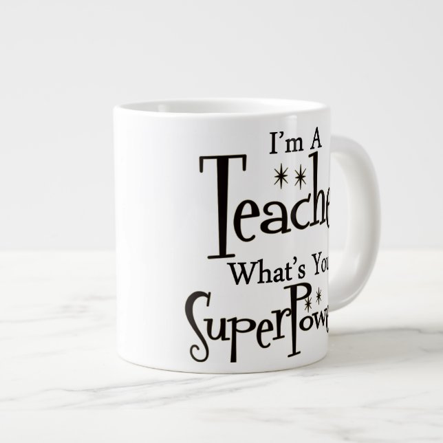 Grande Tasse Super Enseignant (Devant droit)