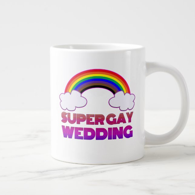 Grande Tasse Super Gay Mariage Podcast Mug (Podcast Mug à droit (Droite)