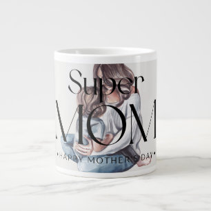 Grande Tasse Super Mom Coffee Mug - Empowering Mom Drinkware