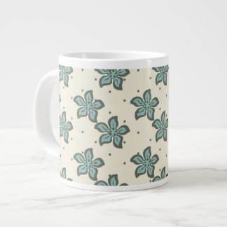 Grande Tasse Superbe grise florale