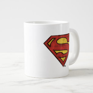 Grande Tasse Superman S-Shield Logo Grunge Black Outline