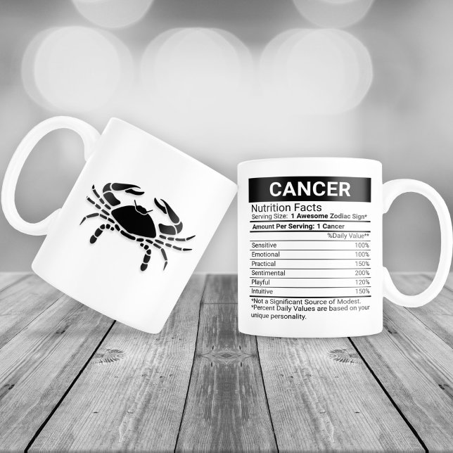 Grande Tasse Symbole cancéreux avec la valeur nutritive, (Créateur téléchargé)