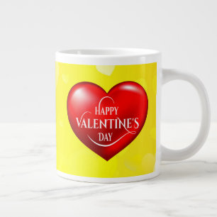 Grande Tasse Symbole d'amour rouge 3d en forme de coeur-50420